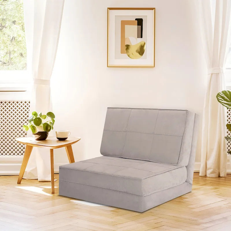 Convertible Fold Down Chair Flip Out Lounger Sleeper Bed Couch