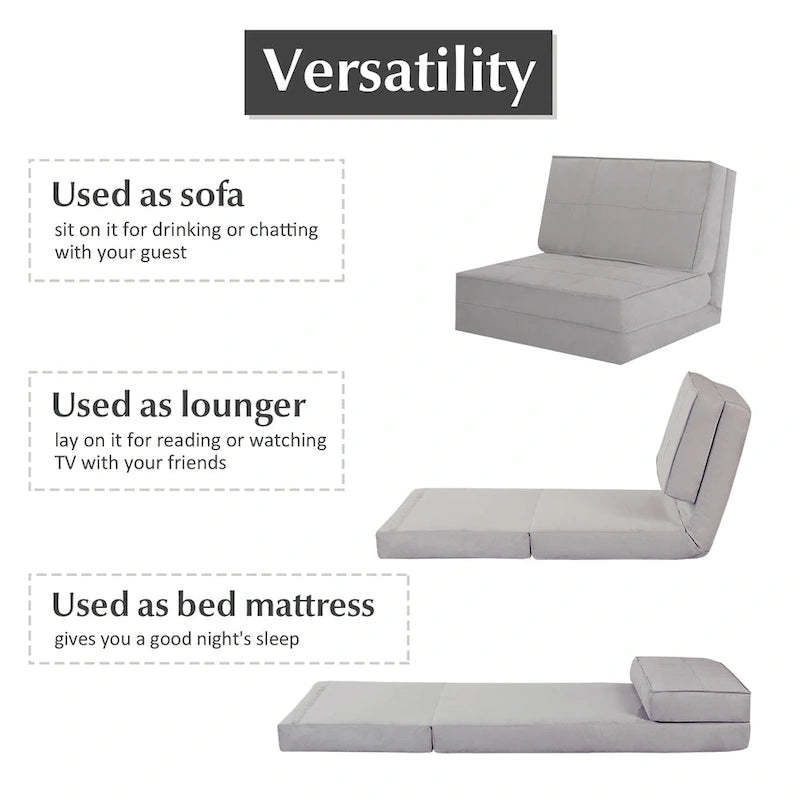 Fauteuil convertible pliable, chaise longue rabattable, canapé-lit