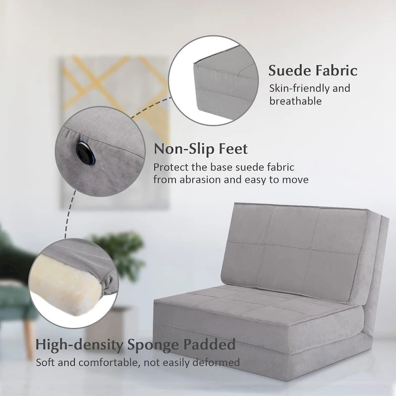 Fauteuil convertible pliable, chaise longue rabattable, canapé-lit