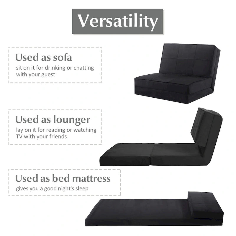 Fauteuil convertible pliable, chaise longue rabattable, canapé-lit