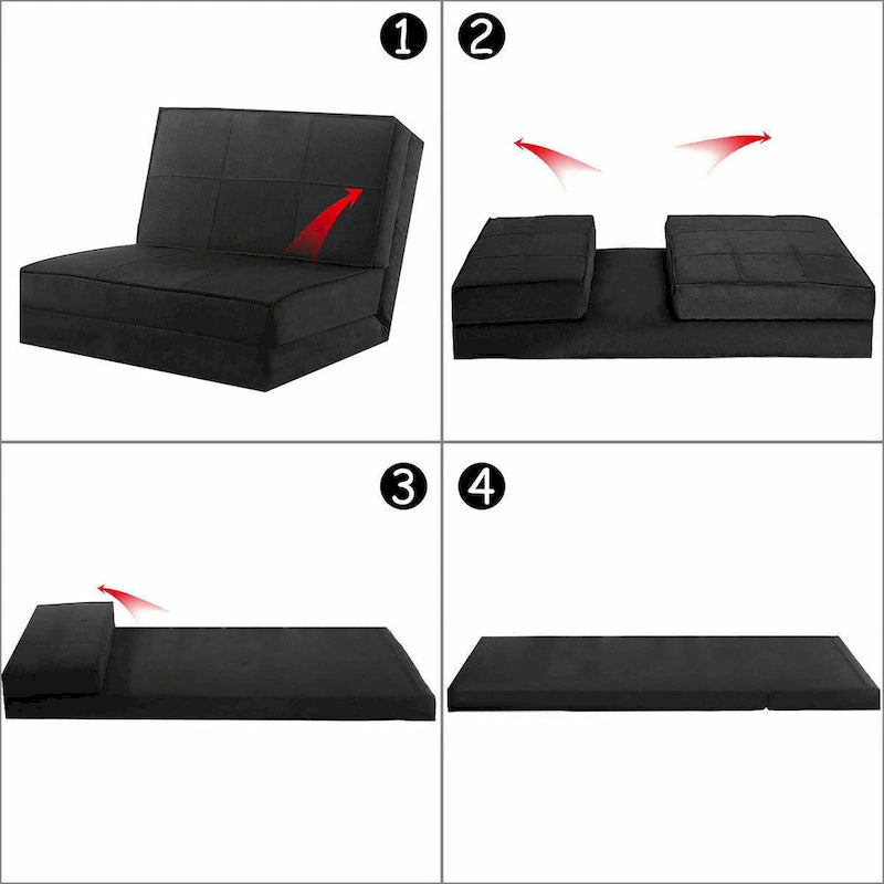 Fauteuil convertible pliable, chaise longue rabattable, canapé-lit
