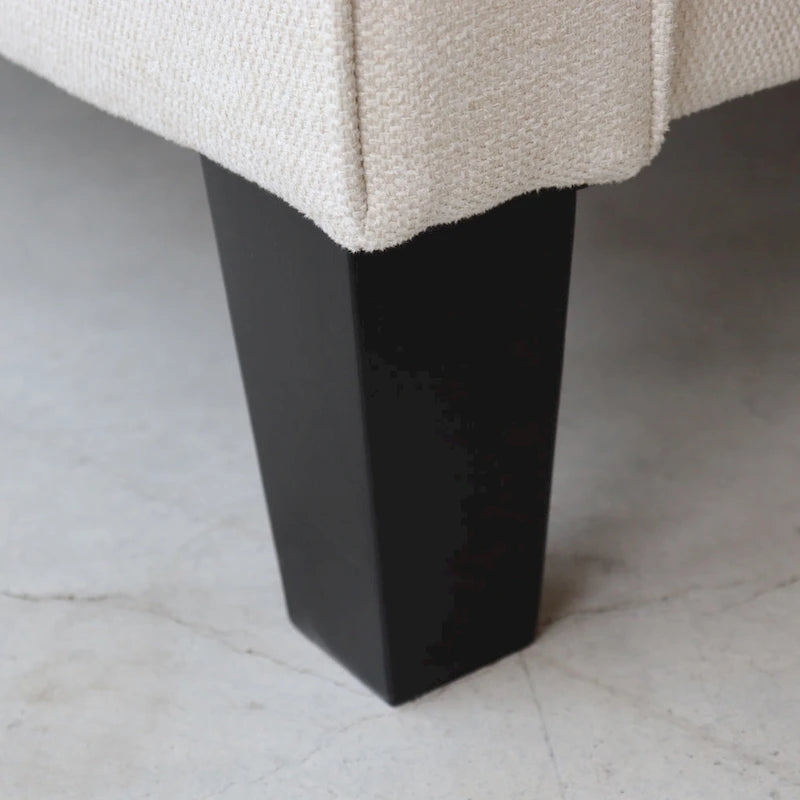 Fabric Upholstered Ottoman Storage Footrest Modern Living Room Style