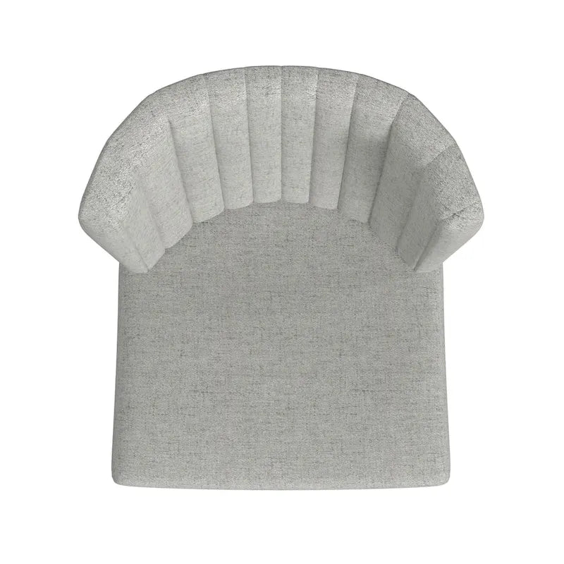 Eetkamerstoel met gecapitonneerde rugleuning, bekleding en matzwarte metalen poten, set van 2