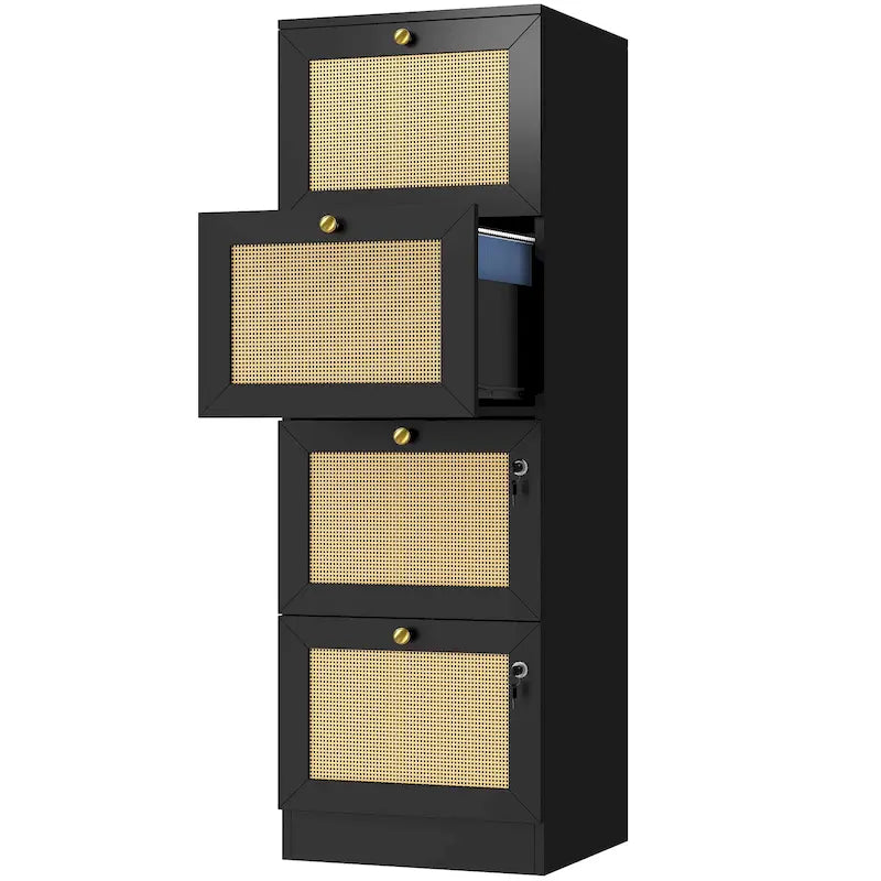 15-inch Deep 4 Drawers Vertical File Cabinet with Lock