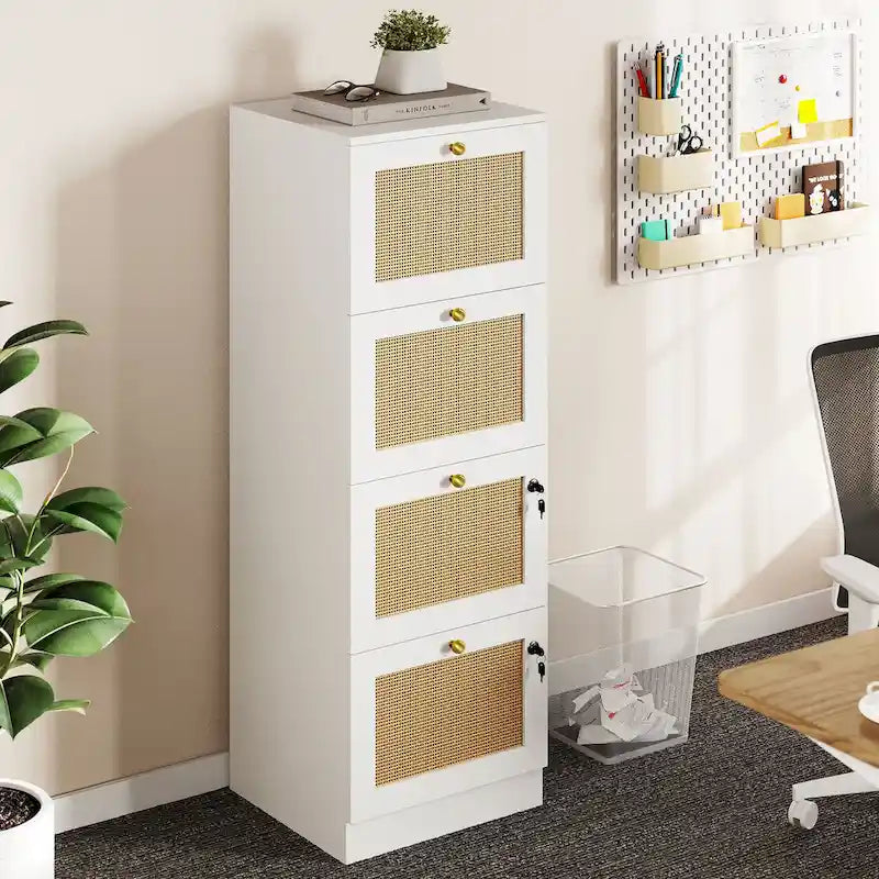 15-inch Deep 4 Drawers Vertical File Cabinet with Lock