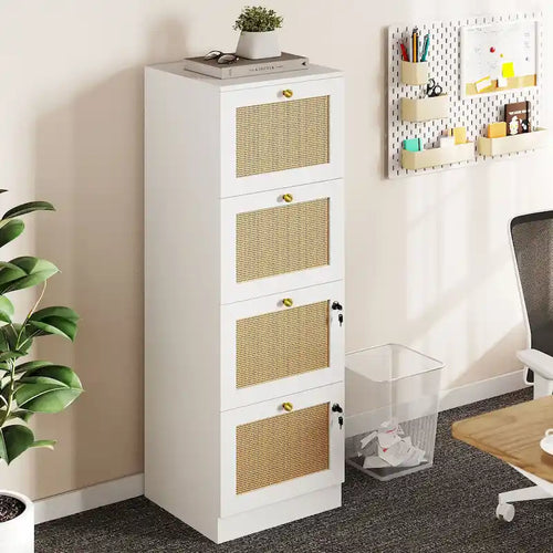 15-inch Deep 4 Drawers Vertical File Cabinet with Lock