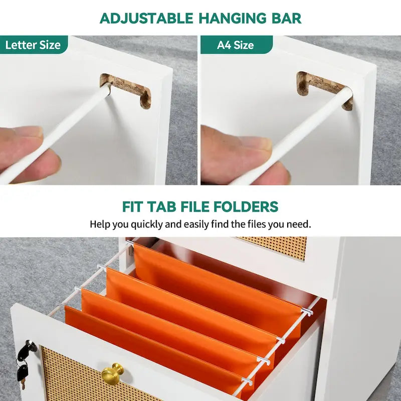 15-inch Deep 4 Drawers Vertical File Cabinet with Lock