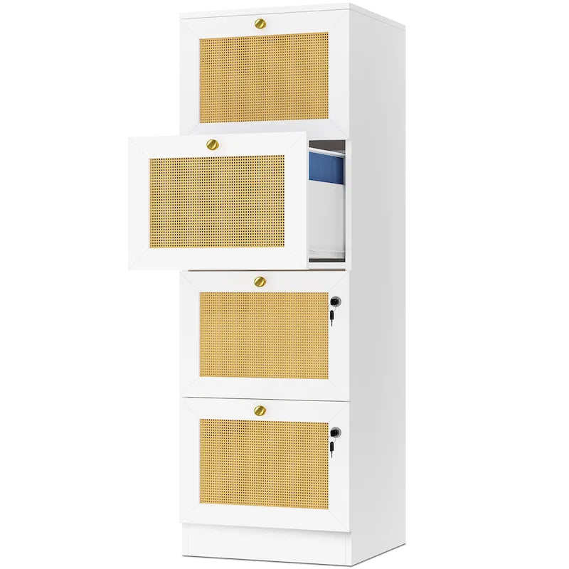 15-inch Deep 4 Drawers Vertical File Cabinet with Lock