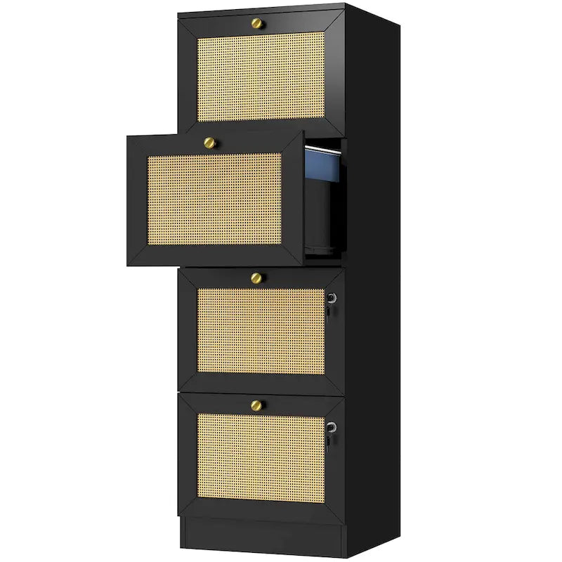 15-inch Deep 4 Drawers Vertical File Cabinet with Lock