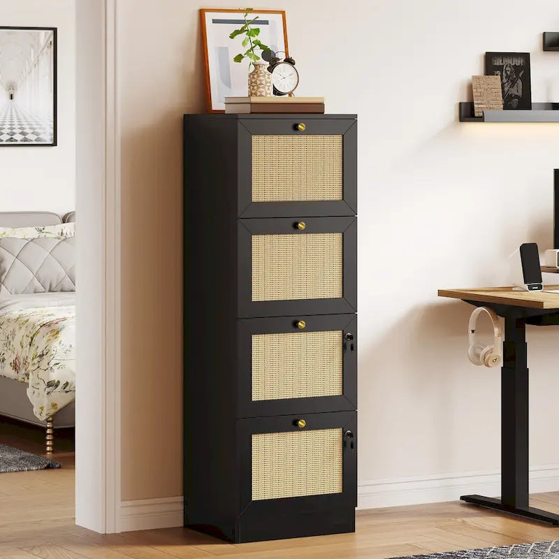 15-inch Deep 4 Drawers Vertical File Cabinet with Lock