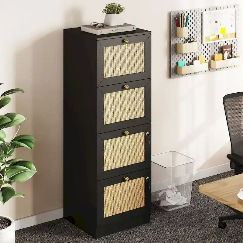 15-inch Deep 4 Drawers Vertical File Cabinet with Lock