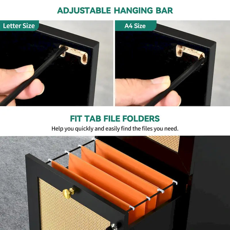 15-inch Deep 4 Drawers Vertical File Cabinet with Lock