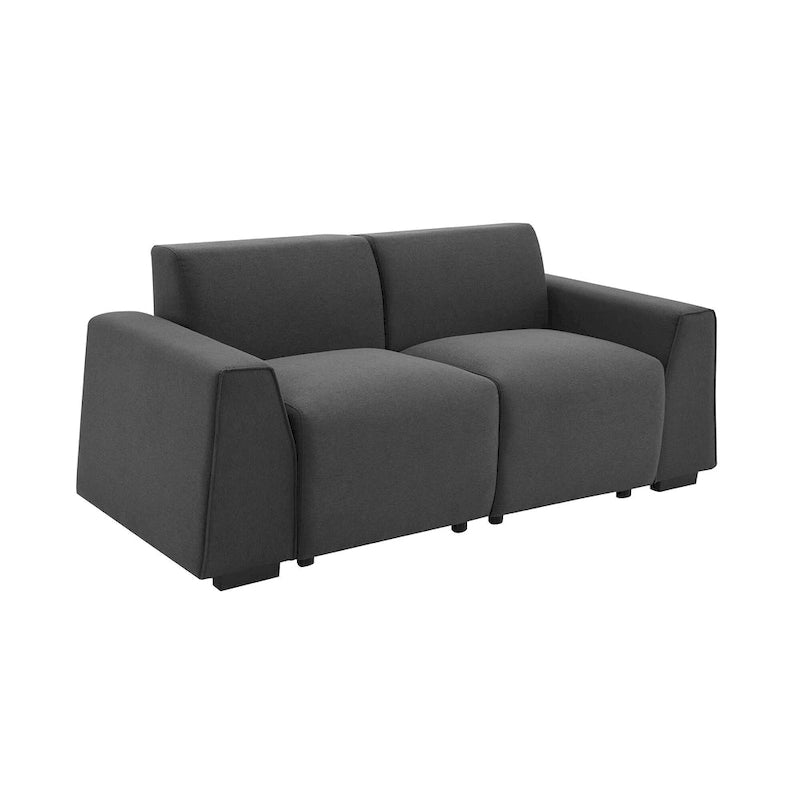 71 x 35.5 Inch Modern Linen Fabric Sofa Stylish Minimalist 2-3 Seat Couch Easy to Install