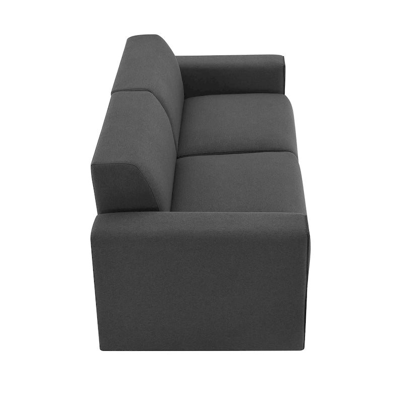 71 x 35.5 Inch Modern Linen Fabric Sofa Stylish Minimalist 2-3 Seat Couch Easy to Install
