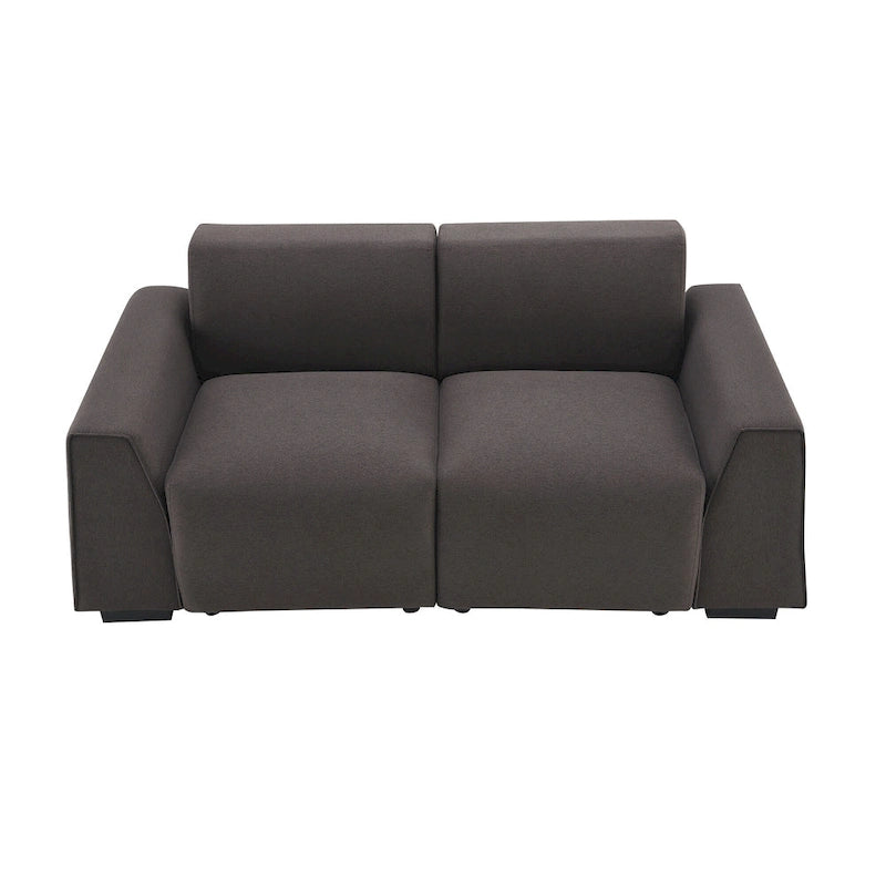 71 x 35.5 Inch Modern Linen Fabric Sofa Stylish Minimalist 2-3 Seat Couch Easy to Install