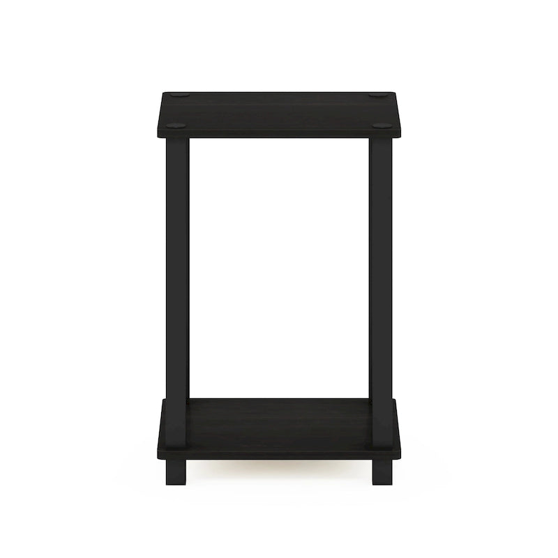 Modern End Table with Storage Shelf Sleek Minimalist Design