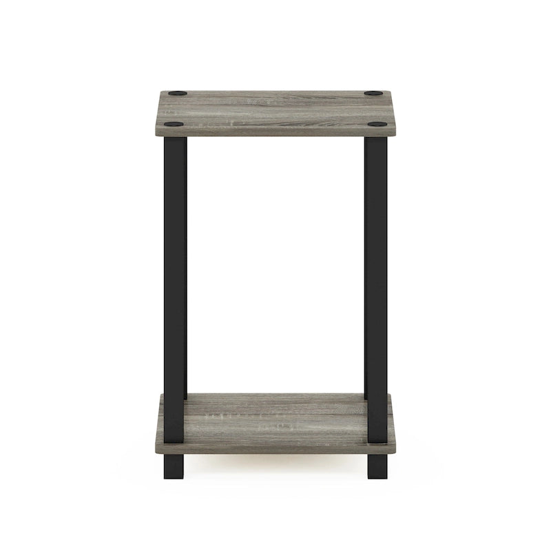Modern End Table with Storage Shelf Sleek Minimalist Design