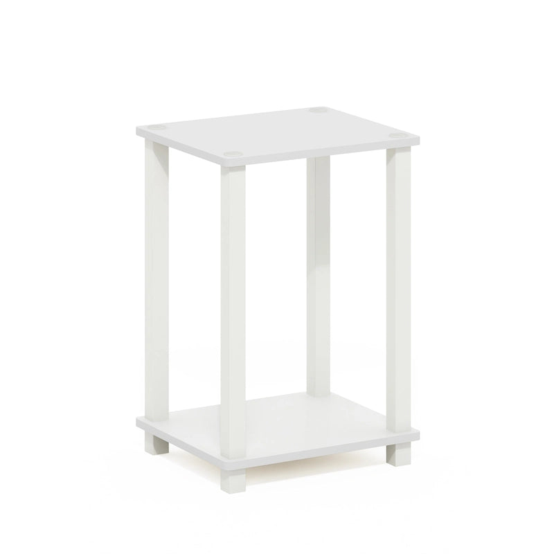 Modern End Table with Storage Shelf Sleek Minimalist Design