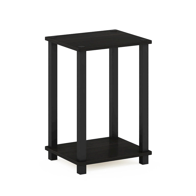Modern End Table with Storage Shelf Sleek Minimalist Design