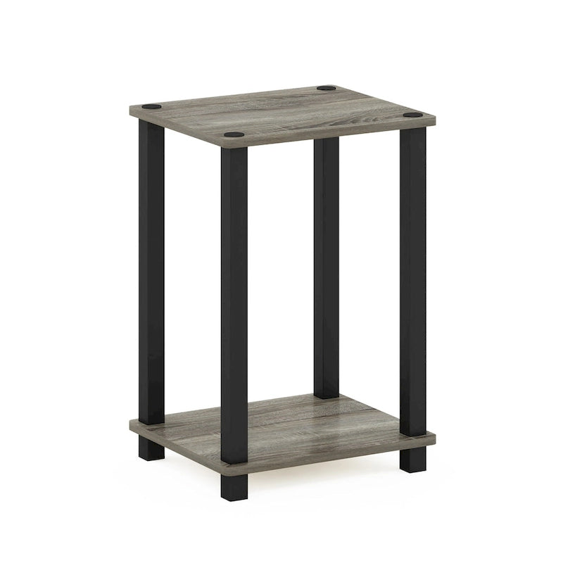 Modern End Table with Storage Shelf Sleek Minimalist Design