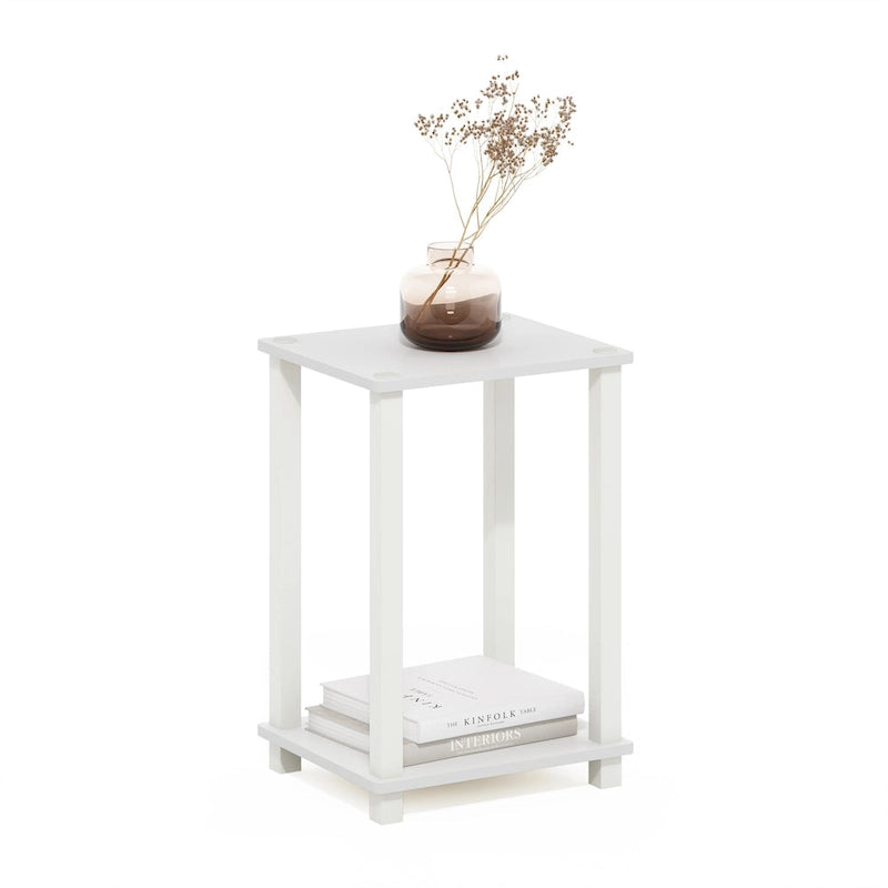 Modern End Table with Storage Shelf Sleek Minimalist Design