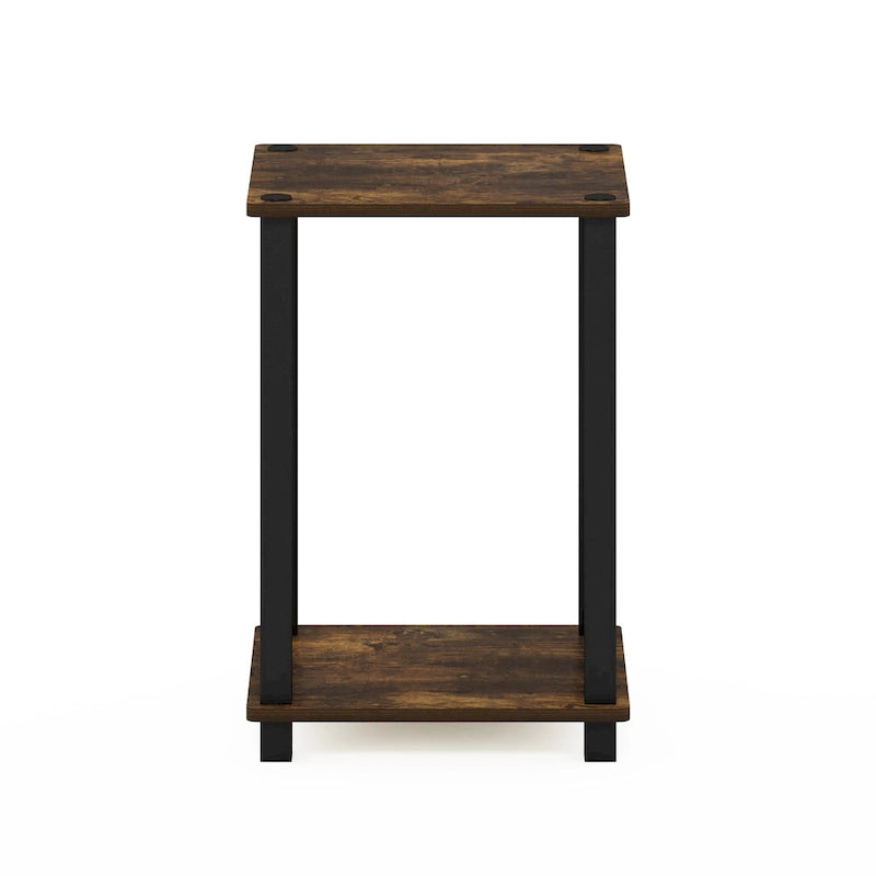 Modern End Table with Storage Shelf Sleek Minimalist Design