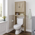 Mobile da fattoria sopra il WC con ripiani e ante con chiusura magnetica