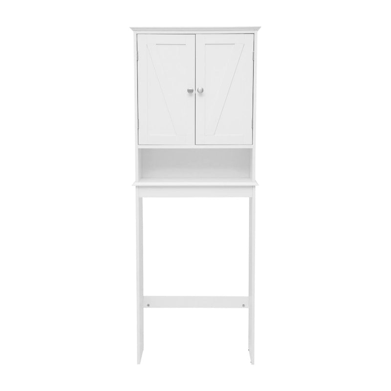 Mobile da fattoria sopra il WC con ripiani e ante con chiusura magnetica