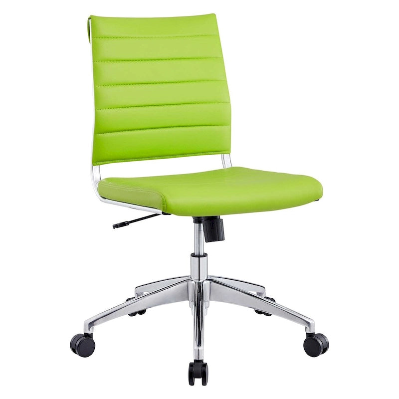Mid-Back Adjustable Office Chair with Chrome Frame and Padded Seat