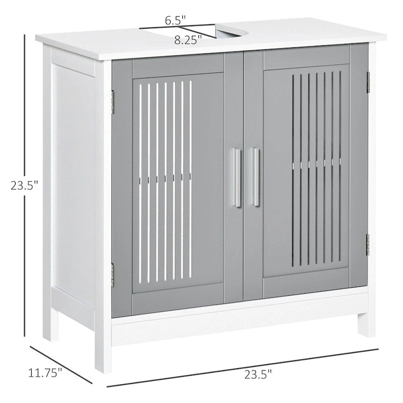 Under Sink Bathroom Cabinet with Adjustable Shelf and Double Door