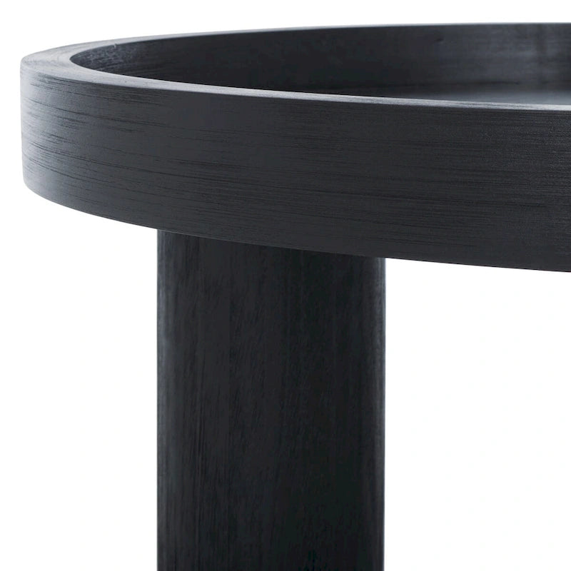 3-Leg Round Coffee Table with Tray Top, Rustic-Chic Style, 36Wx36Dx15H